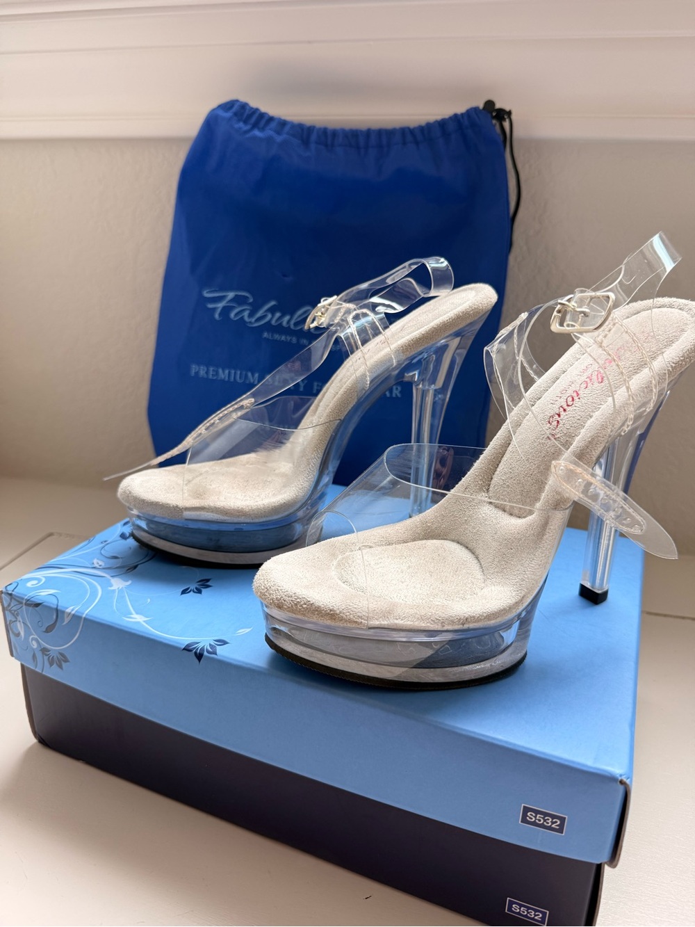 Fabulicious Clear Platform High Heels